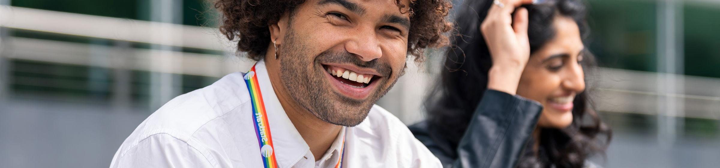 Young man smiling